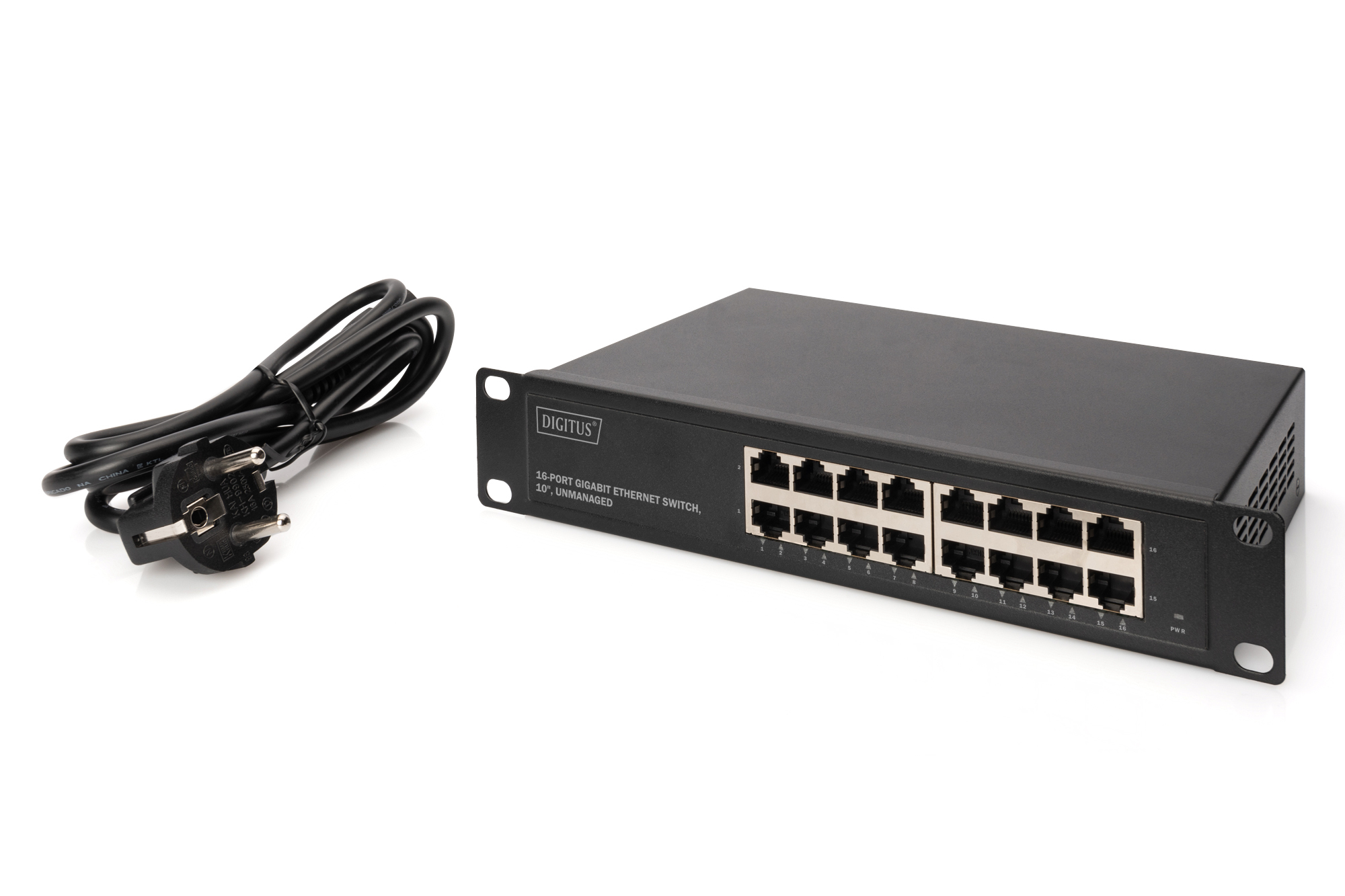 10" Gigabit Ethernet Switch, 16-Port, Unmanaged